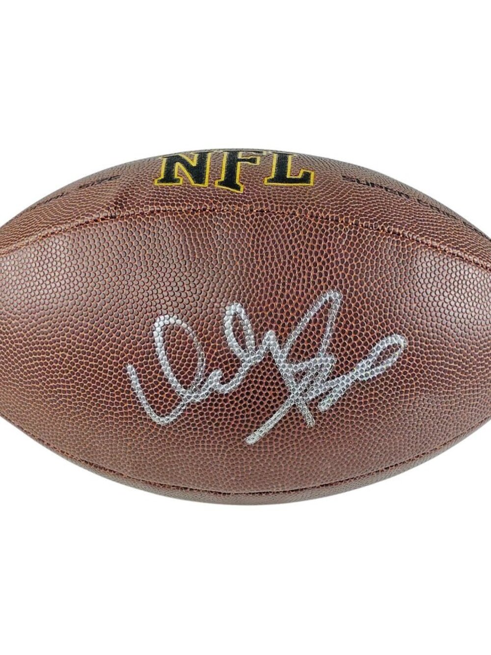 Ickey Woods Signed Wilson NFL Football Bengals Ickey Shuffle Proof COA